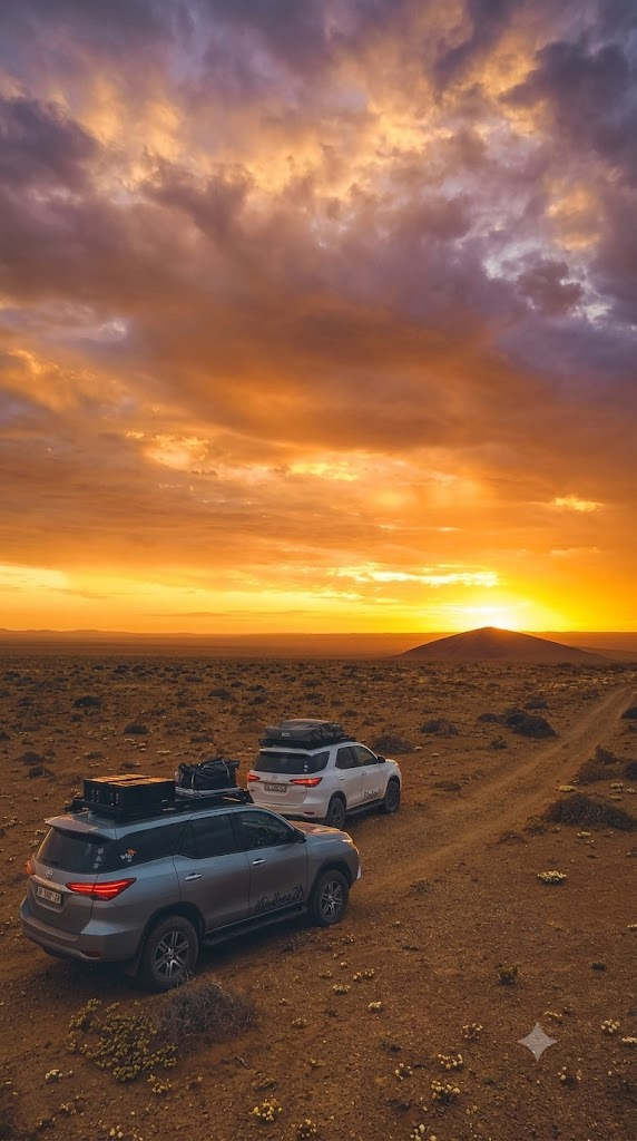 Padlangs ZA — sunset over the bakkies