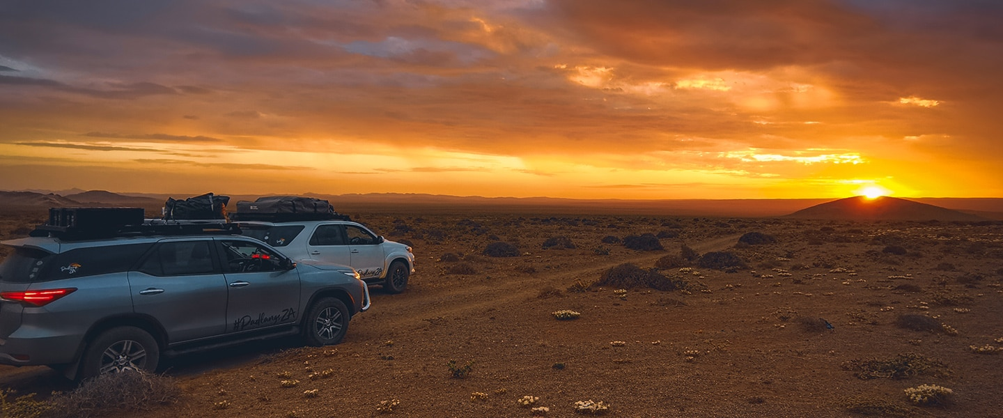 Padlangs ZA — sunset over the bakkies